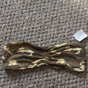 - NWT MUDD camo bandeau sz L